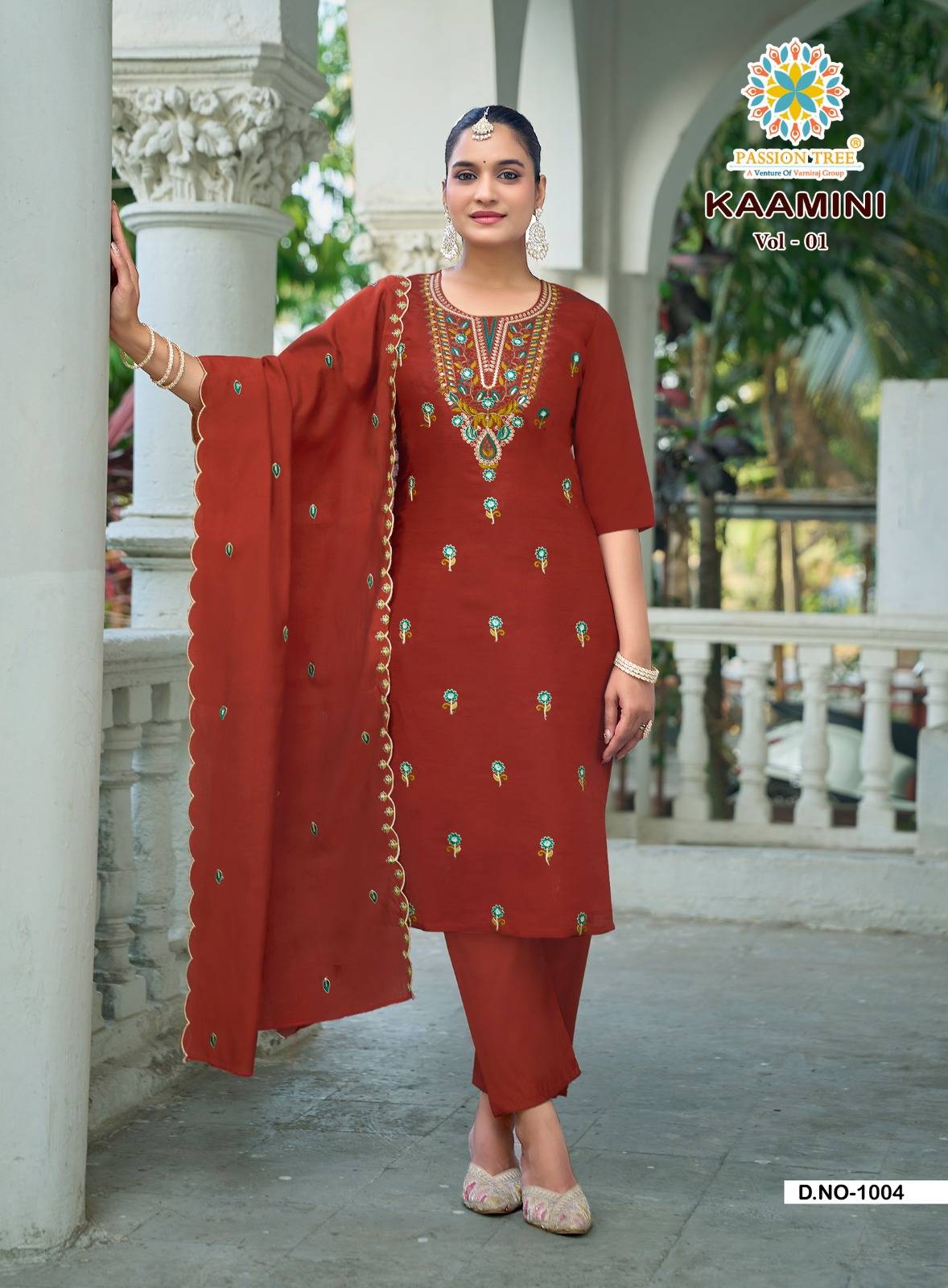 KAAMINI VOL-1 By Passion Tree 1001 To 1008 Series Beautiful Festive Suits Colourful ROMAN SILK Stitched Dresses At Wholesale Price